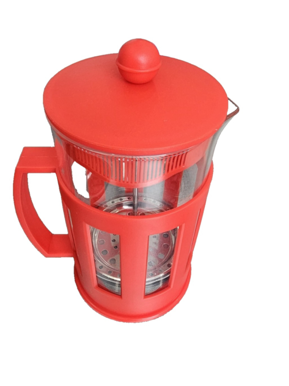 French Coffee Press Glass Stainless Kitchen Supreme RED